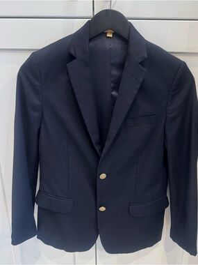Classic Navy Boy’s Blazer/Sport Coat - Tailored Single-Breasted Jacket